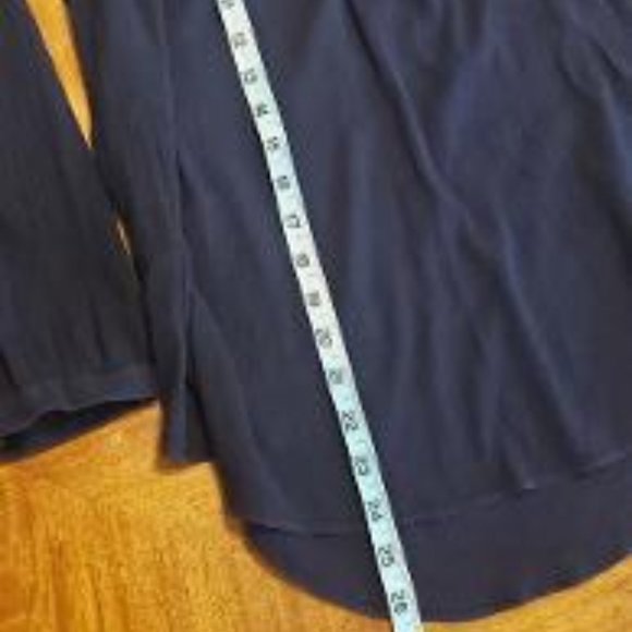 J Crew Navy Long Sleeve Blouse - Picture 6 of 9